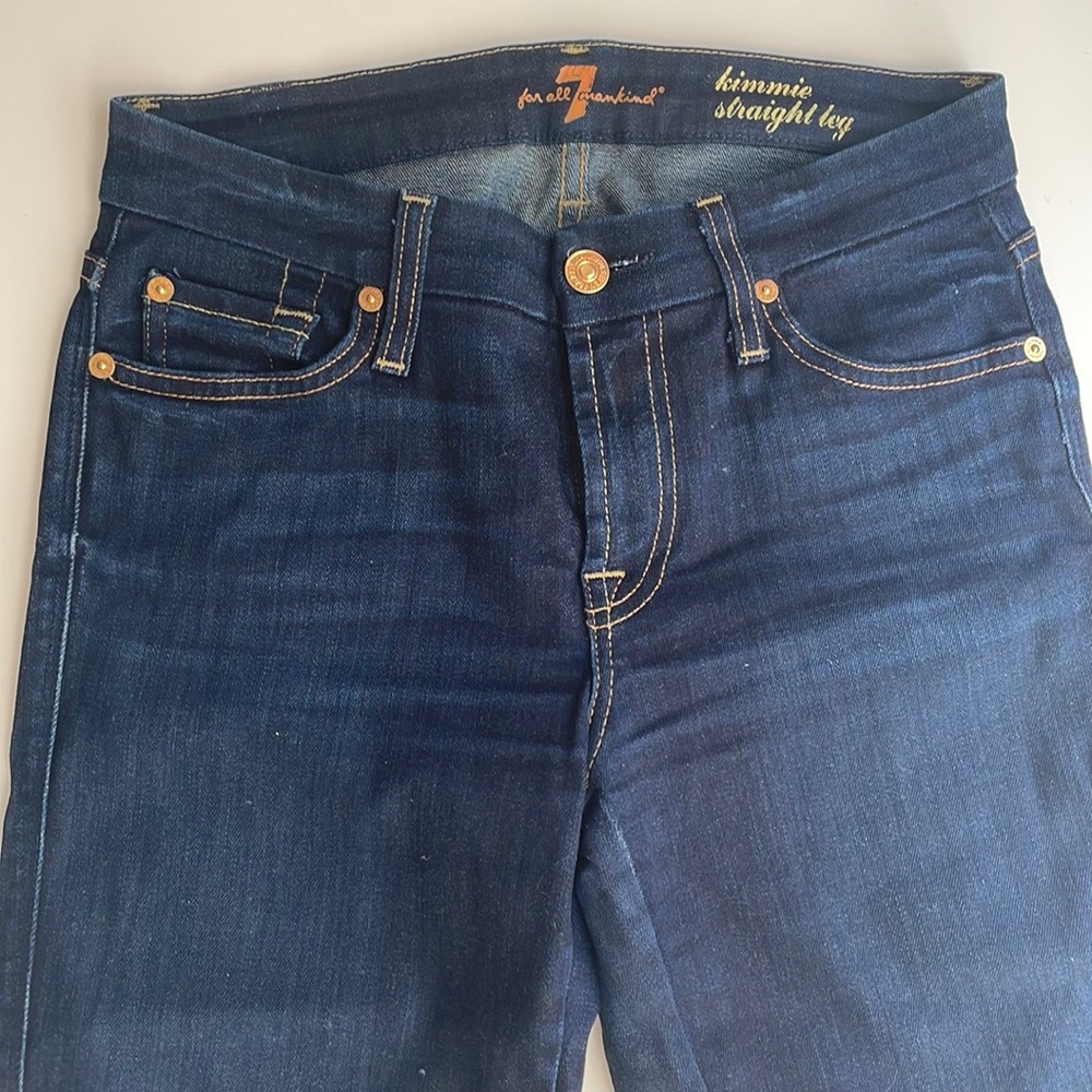 7 for all mankind, kimmie straight leg, size 25. Like new.